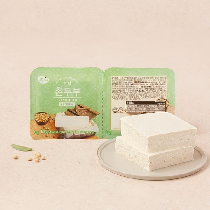맑은물 국산촌두부 300g*2