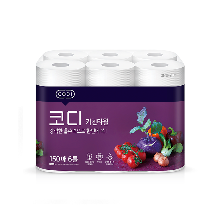 코디 키친타올 150매*6롤