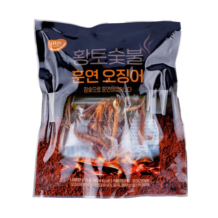 황토숯불훈연오징어90g